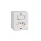 Sistema Ilumi 1 Simples + Tomada Com Placa + Caixa Branco - 63200