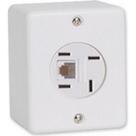 Sistema Ilumi 1 Tomada Telefone Modulo Com Placa + Caixa Branco - 6361