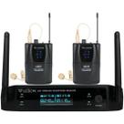 Sistema Microfone Duplo Sem Fio Leson LS962 Preto Sistema Microfone Duplo Sem Fio Leson LS962 Preto