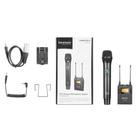 Sistema sem fio de microfone de mão para câmera uhf