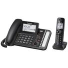 Sistema telefônico Panasonic KX-TG9581B 2 linhas com 1 telefone preto