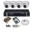 Sistema Vigilância 4 Câmera Dome Digital Hd Dvr Intelbras