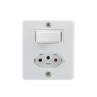 Sistema x-interruptor 1 tecla+tomada-ilumi-branco