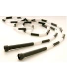 Sistemas de jogos Skip Rope U.S. Segmentados de 6 pés em preto/branco