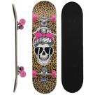 Skate com shape de madeira lixa + truck de aluminio e roda pvc streme funs 79x20cm - WELLMIX