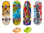 Skate de Dedo Mattel Hot Wheels Tricked Out Pack - 4 Unidades com Acessórios