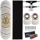Skate Element Maple Montado 8.0 Gold Roda Next 57mm Everlong Cor:Branco