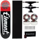 Skate Element Maple Montado Profissional 8.2 Roda Next 53mm Cor:Preto+VermelhoTamanho:ÚnicoGênero:Homem