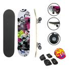 Skate Infantil 31 Iniciante Montado Completo com Kit de Proteção Importway Bw-014kc City
