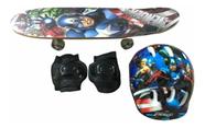 Skate Infantil Vingadores Capacete E Joalheira Skate Infantil Vingadores Capacete E Joalheira