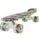 Skate Meketec Mini Cruiser de 22 polegadas para crianças 7-10 Rainbow