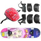 Skate Semi Pro + Kit Proteção Completo Estampa Doce Belfix Skate Semi Pro + Kit Proteção Completo Estampa Doce Belfix