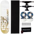 Skate Wood Light Maple Montado 8.0 Leão Gold Pro Next 53mm Cor:Azul