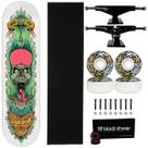 Skate Wood Light Maple Montado Completo Caveira 8.2 Next 53 Cor:Amarelo
