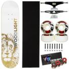 Skate Wood Light Montado 8.0 Roda Moska 53 Everlong 15 Stick Cor:BrancoTamanho:ÚnicoGênero:Homem