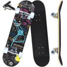 Skateboard Anyfun 31" Deck Duplo Kick em Bordo de Bordo Canadense de 7 Camadas