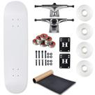 Skateboard Moose Deck de Maple 8,25" Trucks Prateados Rodas Brancas