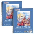 Sketchbook U.S. Art Supply - 23x30cm, 160g/m², 60 Folhas (Pacote com 2)