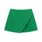 Skort Assimétrico de Cintura Alta com Bolsos - Saia e Short Vintage para Mulheres Skort Assimétrico de Cintura Alta com Bolsos - Saia e Short Vintage para Mulheres