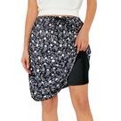 Skort Zando Hawaii na altura do joelho com bolsos para mulheres, preto XXL Skort Zando Hawaii na altura do joelho com bolsos para mulheres, preto XXL