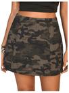Skorts Floerns, jeans casual de cintura alta, verde militar Skorts Floerns, jeans casual de cintura alta, verde militar