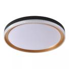 Sky-4040ptdo plafon queenstown ø41cm preto, dourado, branco e acrílico transparente bivolt 27w 2.160 3000k metal e acrílico