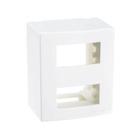 Sleek Caixa Sobrepor Com Suporte 4 X 2 Branca 2 Postos Separados - Margirius