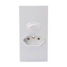 Sleek Interruptor 1 Tecla Simples + Tomada 2p+t 10a para Movel