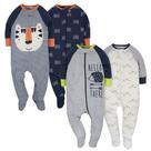 Sleep 'N Play Footie Gerber Baby Boys Tiger/Hedgehog 0-3M