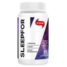Sleepfor L-Triptofano, Glicina, Vitamina B3 e B6 470mg Vitafor 60 Cápsulas Sleepfor L-Triptofano, Glicina, Vitamina B3 e B6 470mg Vitafor 60 Cápsulas