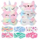 Sleepover Party Favors, máscara de pelúcia e bandana Yinder Unicorn