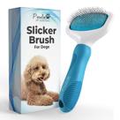Slicker Brush Poodle Pet para cães, gatos e coelhos azul