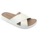 Slide Beira Rio Chinelo Cruzado Sandália Feminina 8542.101 Cor:Branco offTamanho:36