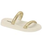 Slide Moleca Canoa Sandália Conforto Feminina 5507.101 Cor:DouradoTamanho:35