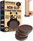 Sliders de móveis CasterMaster, 5 cm, marrons, antiderrapantes, pacote com 4
