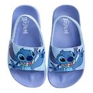 Slides Disney Kids Lilo and Stitch com bico aberto Sandálias femininas Sandália deslizante sem cadarço com alça traseira lilás (tamanho 11-12, criança pequena)