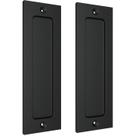 Sliding Barn Door Handle Tibres Flush Black, conjunto de 2 Sliding Barn Door Handle Tibres Flush Black, conjunto de 2