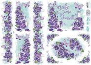 Slim Paper Decoupage SPL1-008 Violeta Lili Negrão 47,3x33,8cm - Litoarte