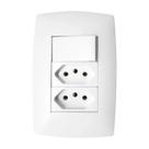 Slimcj 1 inter simples 2 tomada simples 10a 250v - ilumi