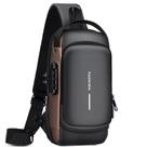 Sling Bag Rcrirth Anti-Theft Crossbody em couro PU para homens