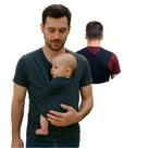 Sling Bebê Easy Camiseta Pronto para usar Regulável Unissex É só vestir