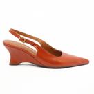 Slingback Belluno Bico Fino Salto Anabela Médio