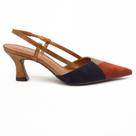 Slingback Belluno Salto Médio Tricolor