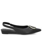 SLINGBACK FEM EM COURO PRETO - Cód AM0402001
