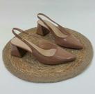 Slingback feminino salto bloco 6 cm