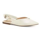 Slingback Salto Baixo Preto Ramarim - Creme - 36