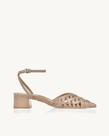 Slingback Uza Salto Médio Couro Milano Taupe - C26R115A0001