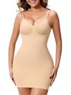 Slip modelador HEPOE com decote em V e controle abdominal, nude, tamanho grande Slip modelador HEPOE com decote em V e controle abdominal, nude, tamanho grande