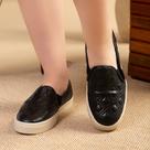 Slip on feminino tenis plataforma casual sapato de couro legitimo confortavel 33 ao 40