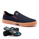 Slip On Masculino Iate Casual Calce Fácil Conforto + Chinelo Kit